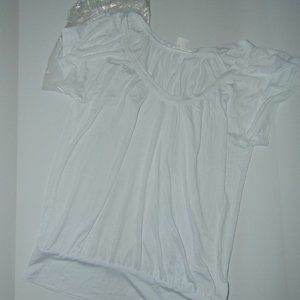 Lascana White Casual Vneck Short Sleeve top - Size M